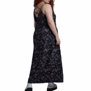 NWT Torrid Nightfall Double Slit Lace Up Back Maxi Dress Size 2X Dark Romantic